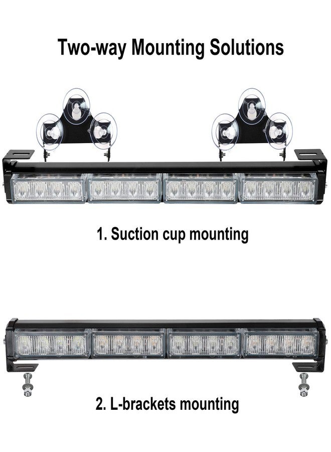 ASPL شريط إضاءة تحذيرية LED للطوارئ مقاس 2 × 16.8 بوصة، مزود بـ 32 مصباح LED و26 نمط وميض، أضواء تحذيرية داخلية للسلامة (أحمر/أزرق). - Image 5
